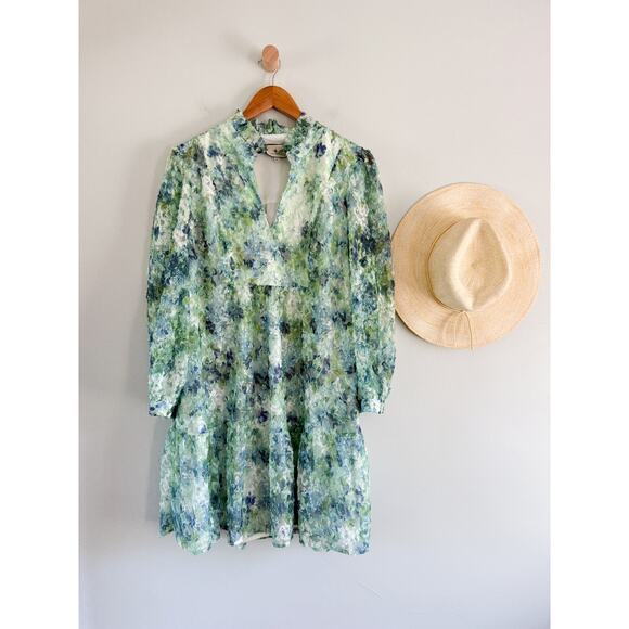 Tuckernuck | Palmerston Mini Swing Dress In Water Lilies Organza Lace | Sz XL - Picture 2 of 9